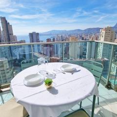 Sunny balcony with stunning sea views