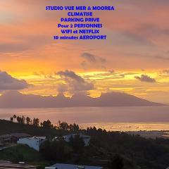 Studio Vaimiti pour 2 personnes vue mer et Moorea