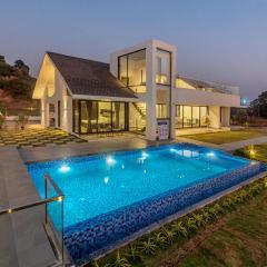 SaffronStays Stargazer, Karjat - luxury pool villa with lake view