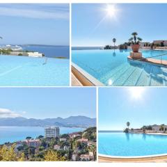 Appt Vue Mer Exceptionnelle sur baie de Cannes