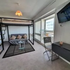 Studio lumineux avec loggia, TV, lave-linge à 2 pas de la plage - FR-1-224C-135