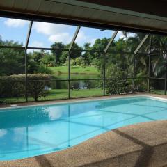 Great family home with a new sparkling pool,lovely lake view, close to beach