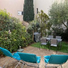 Studio en rez de jardin plage de Portissol