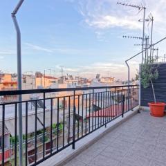 Big terrace near metro and Athens center