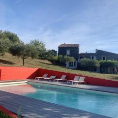 Maison de 5 chambres avec piscine privee jardin clos et wifi a Saint Lager Bressac