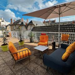 Accueillant T2 rénové clim centre ville terrasse