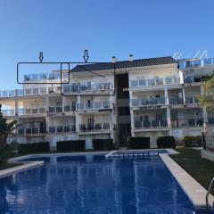 Penthouse Playa Rabdells Oliva with pool and seaview