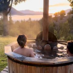 Casa de Campo con tina de agua caliente