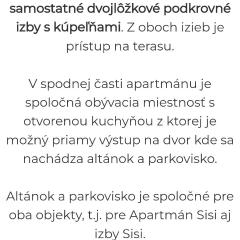 Apartmán Sisi