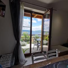 Apartmán s terasou a výhledem na jezero Lipno