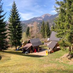 Dwarfs cabin overlooking Julian Alps near Bled