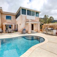 Mountaintop Ramona Home Private Pool, Near Lake!