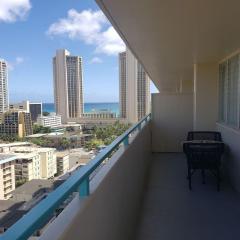 Penthouse in Waikiki with ocean & mountain views