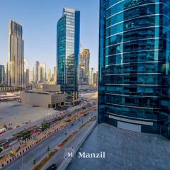 Manzil - Exquisite Studio Near Downtown Dubai with large balcony and Dubai Canal