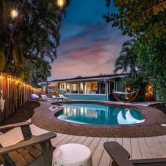 Manatee Manors - Waterfront Tropical Oasis with Pool, Tiki Bar, & EPIC Backyard
