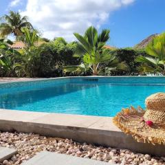 Villa Dushi Arembos, 6 persons, private pool, comfortable car, tropical garden
