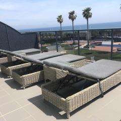 luxury beachfront penthouse with sunroof terrace