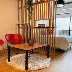 Estudio en Palermo con balcon y edificio con amenities