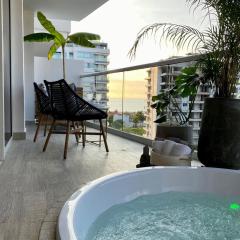 DQ1102 Hermoso con Jacuzzi priv y Vista increíble - 10 min Centro Historico