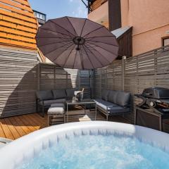 Terrace apartment with 5 rooms, Whirlpool and BBQ