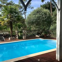 Villa Pyla, Abatilles avec piscine et vue forêt