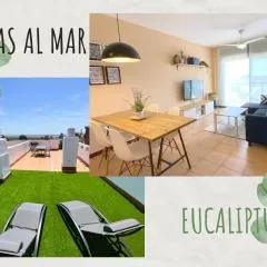 Vistas al mar playa Eucaliptus, con solarium privado