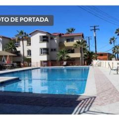 Condo dos niveles en Rosarito dos recamaras y un estudio