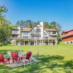 Lakefront home with fire pit and dock Near Wisp Resort