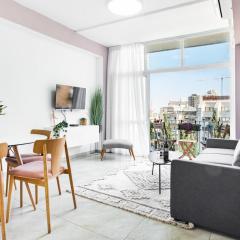 Modern Bright, Near Mahane Yehuda Market, Balcony