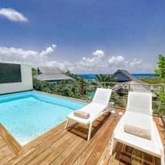 Villa Bleu Horizon with private pool overlooking Orient Bay