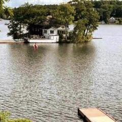 Fully accessible lake house on its own island