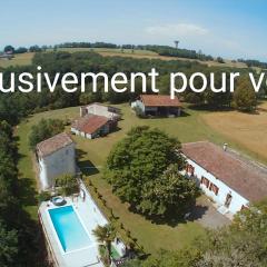 Maison au calme à la campagne dans le Quercy avec piscine et spa gonflable