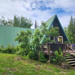 A-frame cabin between Kenai and Kasilof rivers