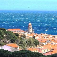 T2 au calme-vue mer et baie de Collioure-Garage
