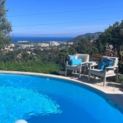 Fantastic villa in the bay of Cannes, 5 minutes from the beach - with heated private pool