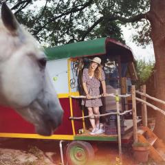 Authentique roulotte en Camargue