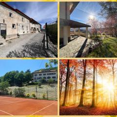 PRIVATE VILLA - TENNISCOURT in the moutains 19 GUESTS Cairo Montenotte VILLAITALY EU