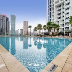 Manzil - Luxurious 1BR Waterfront Apartment at DAMAC Maison Prive with Burj Views
