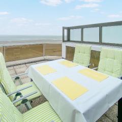 Beach Front Apartment In Knokke With House Sea View