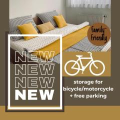 LA CASA GRADSKI VRT modern family apartment with lockable bike storage
