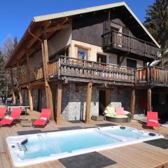 Chalet le Chantelevent for 24 Guests - Slope Views, Pool & Jacuzzi