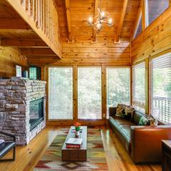 Sevierville Treetop Cabin Hot Tub and Covered Deck