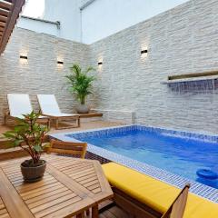 Acogedora Casa 3CM en getsemani con piscina y wifi