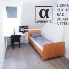 ALFA 2 Zimmer Apartment Mitarbeiter Monteure nahe Daimler Küche Netflix INET WM