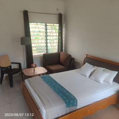 Room with new SAMSUNG AC, private bath and veranda, restaurant facilities in a secured BeautyByNature scenery