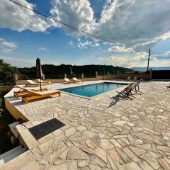 Sunny village, house with pool