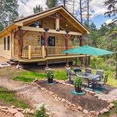 Conifer Log Cabin Rental with Private Hot Tub and Pond