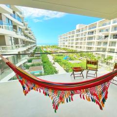 Apto 2 habitaciones Piscinas Frente a la playa en Cartagena