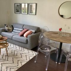 50 m2 T2 au calme, lumineux, confortable, cosy, climatisé, privatif avec parking gratuit et terrasse