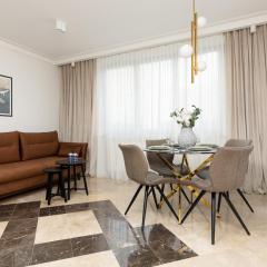 Elegant Mokotow Apartment with Parking & AC near Royal Baths Warsaw by Renters Prestige